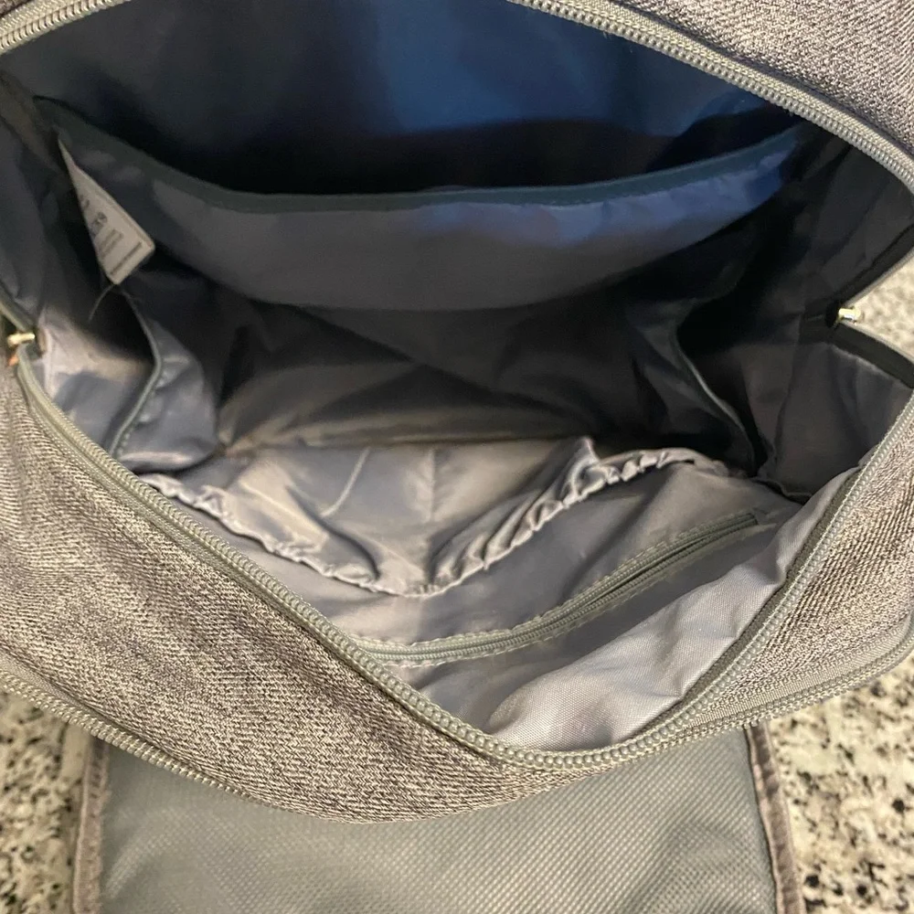 RUVALINO Gray Waterproof Multifunction Diaper Bag Backpack